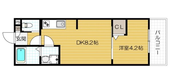 ALEGRIA鶴見区今津の物件間取画像